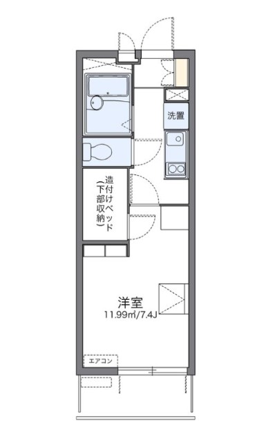 レオパレスアスリートⅡの間取り
