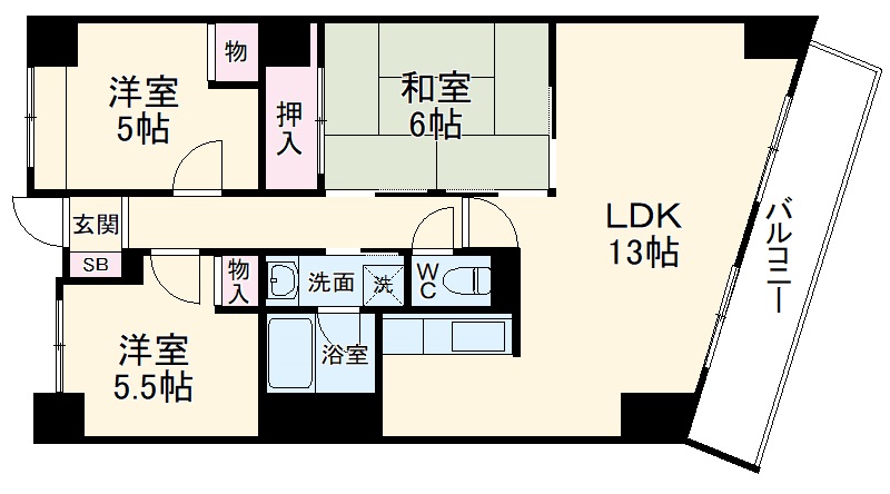 ベルジュヴァーンの間取り