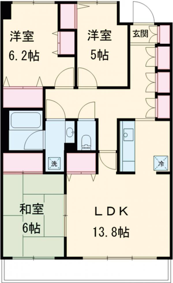 ルーエハイム府中の間取り