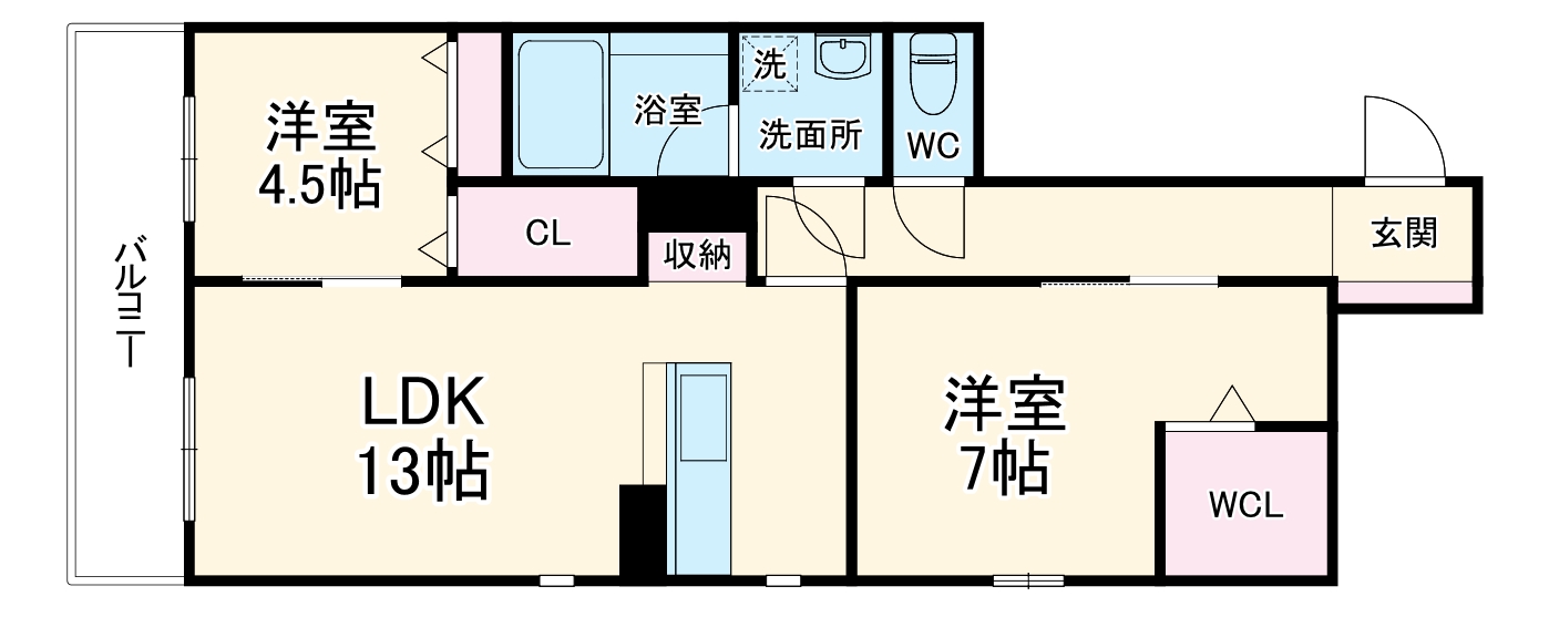 シャーメゾン寝屋川中央の間取り