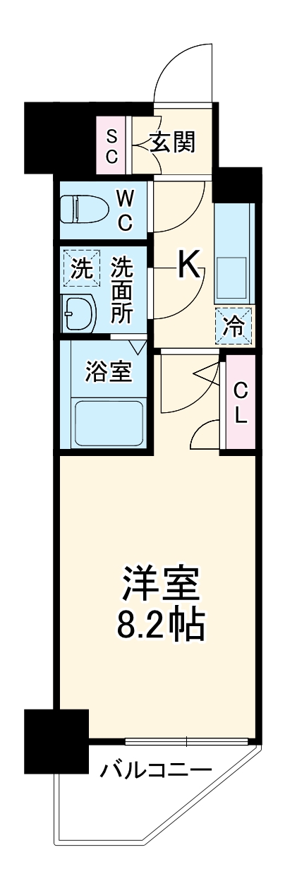 エスリード泉プレステージの間取り