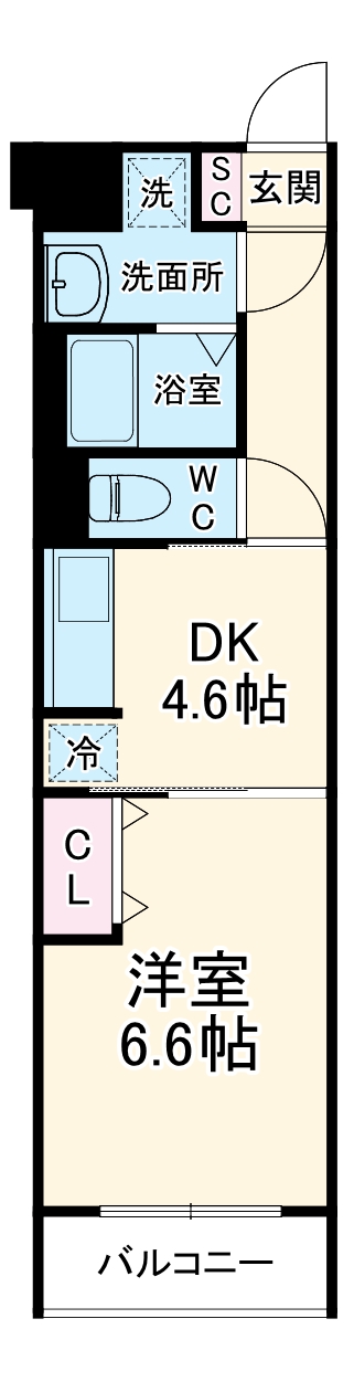 スカイコートソレア新丸子の間取り