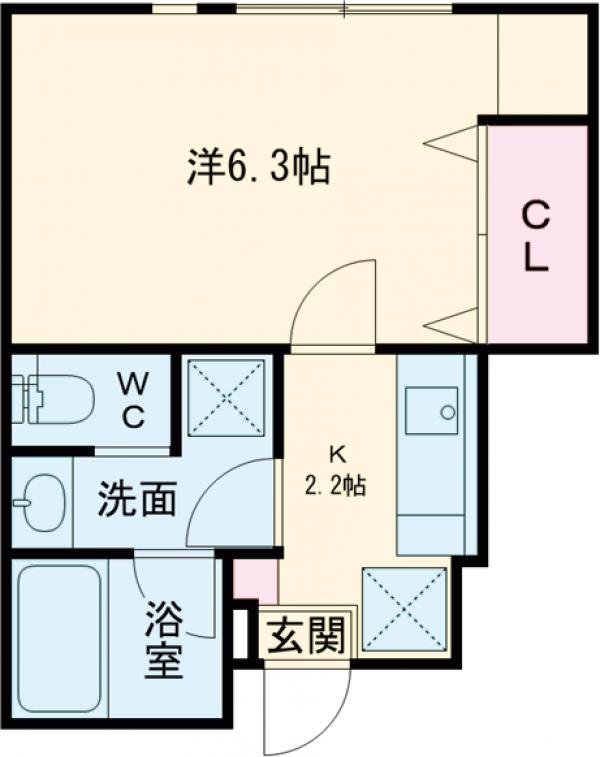西篠崎の完工年月(2026年7月)築の賃貸アパートの間取り