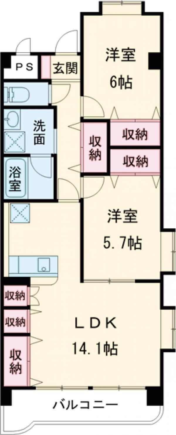 マンショングレイスの間取り