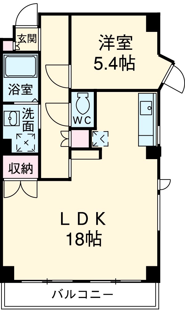 KIRAKU2Bの間取り