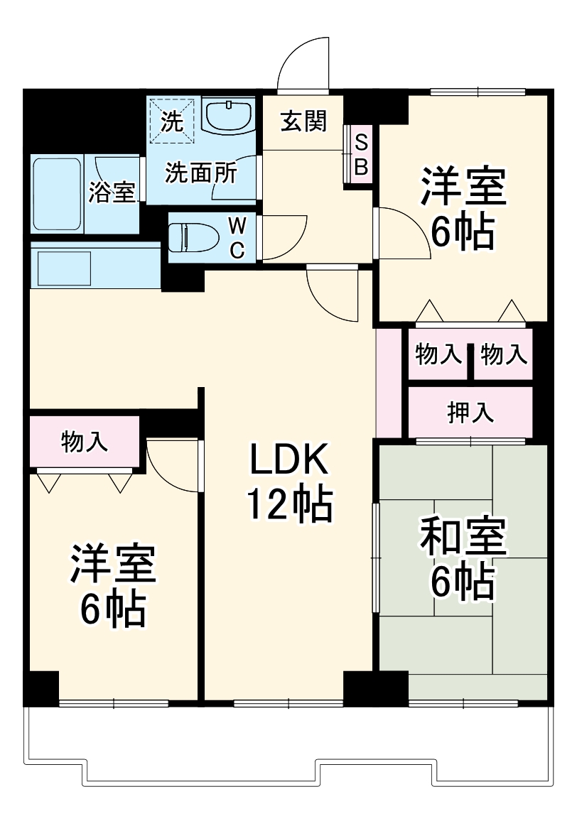 ＩＮＳＵＲＡＮＣＥ　ＢＬＤＧⅡ・Ⅲの間取り