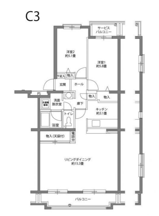 ヒルズ南戸塚の間取り