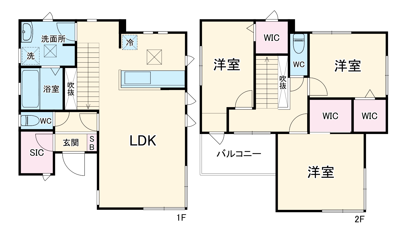 春日部市本田町2丁目戸建の間取り