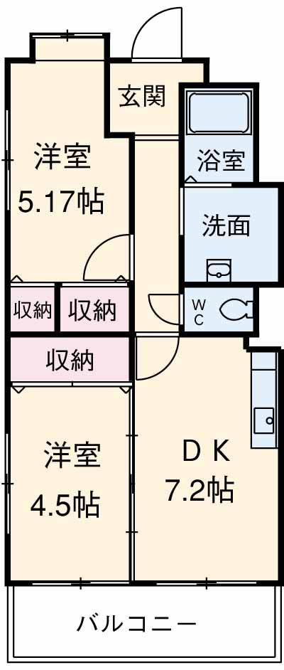 パインフィールド五条の間取り