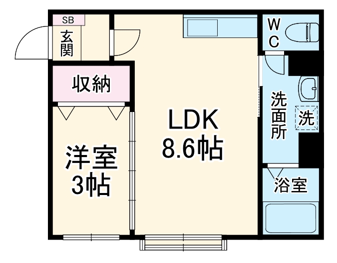 八千代台西9丁目共同住宅の間取り