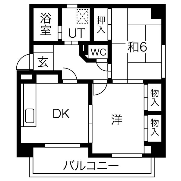 レインボー尾頭橋Ⅱの間取り