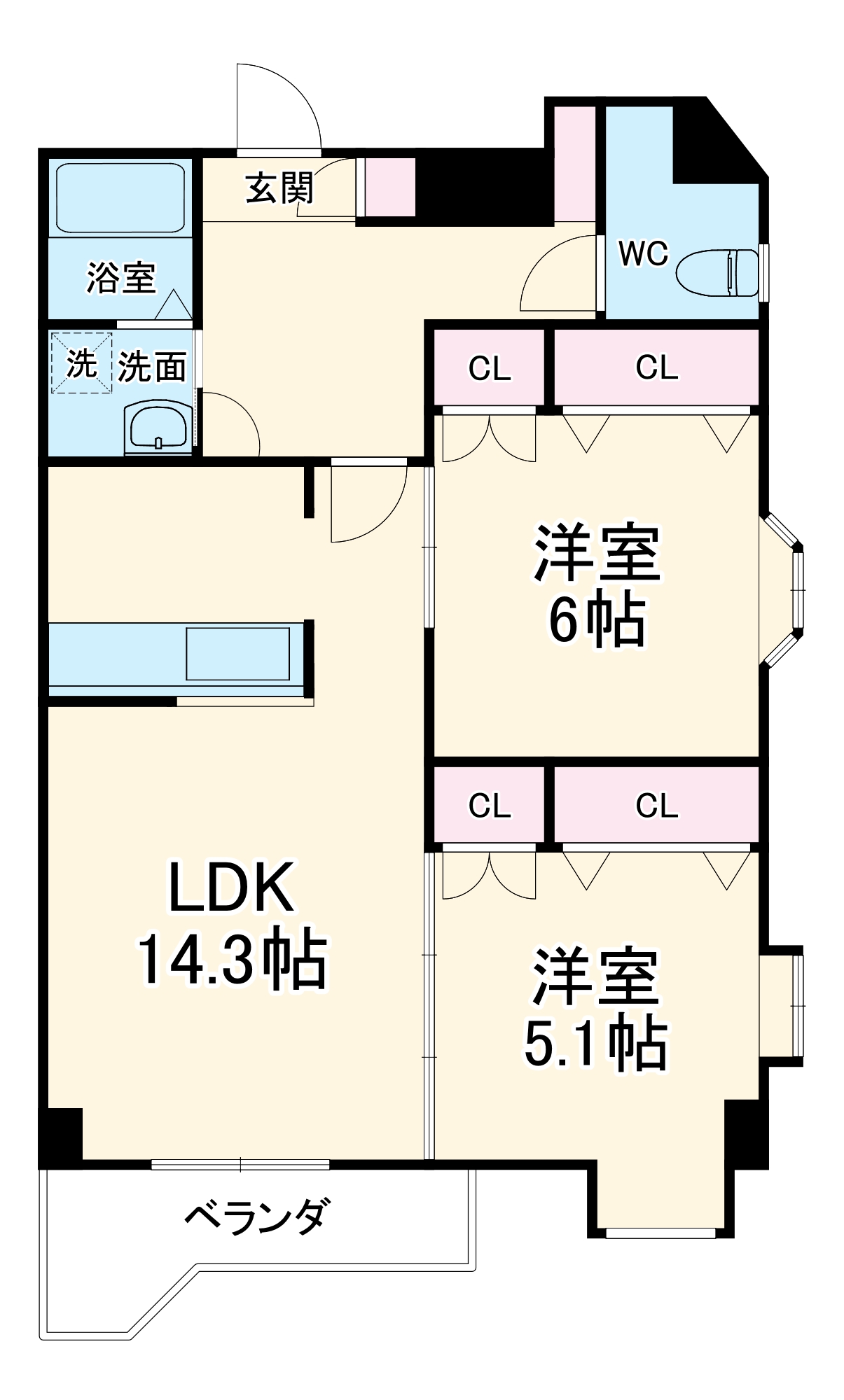 ステラ霞Ⅱの間取り