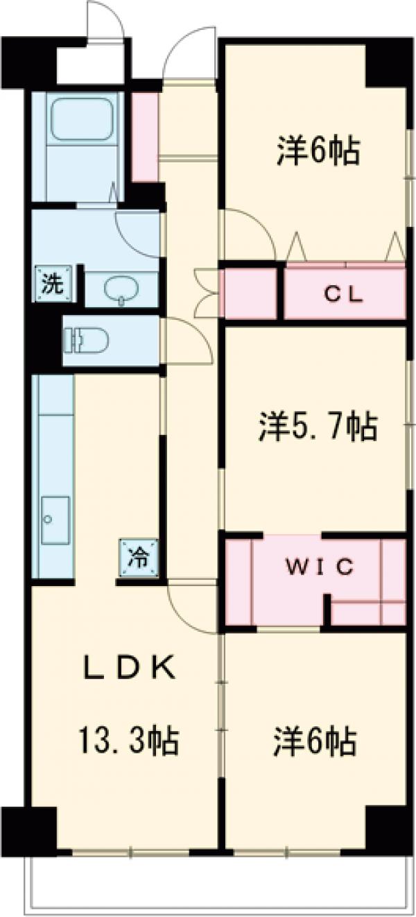 東雪谷マンションの間取り