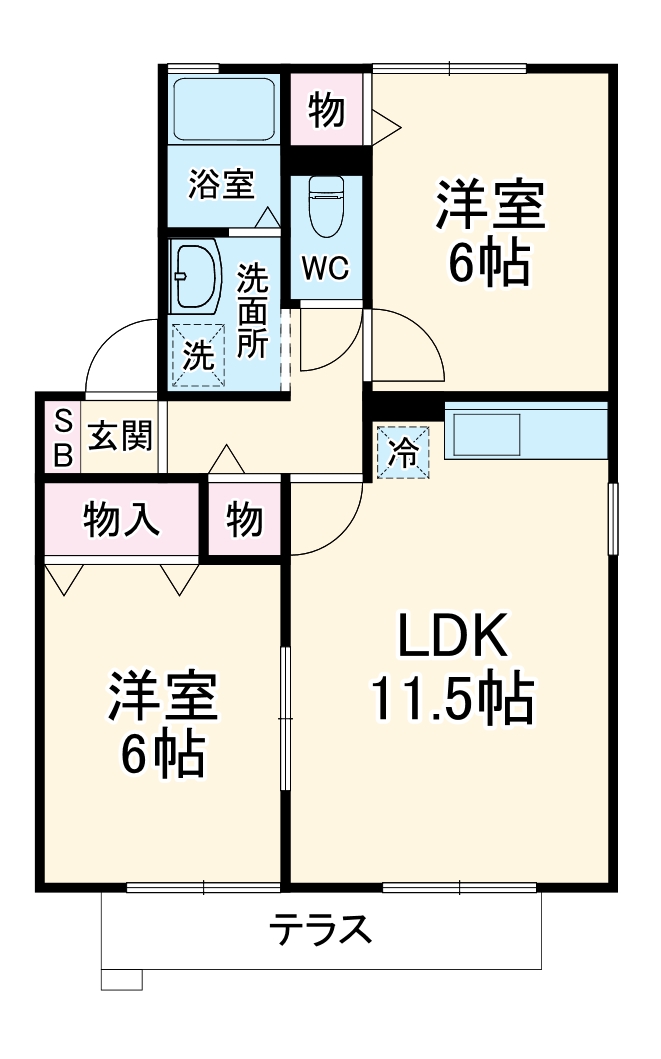 リバティーABの間取り