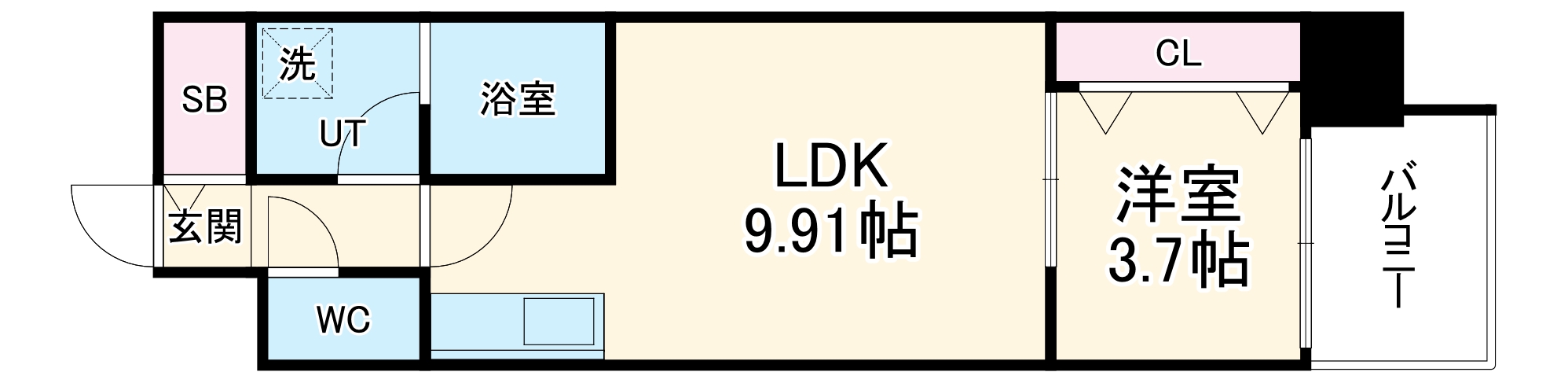 アートレジデンス梅田北Ⅰの間取り