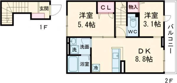 ClochetteBoisの間取り