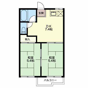 フォーブル八帖B棟の間取り