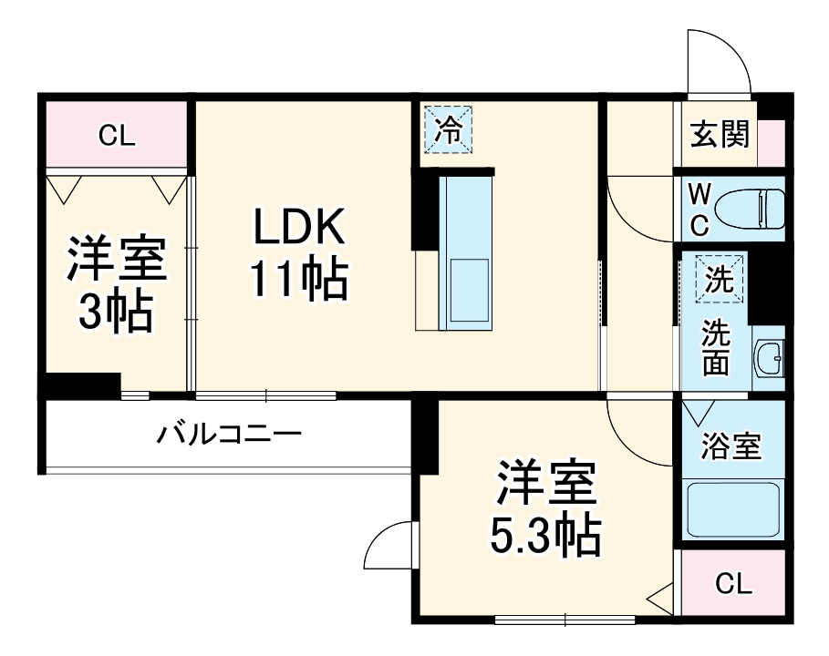 Noble villa草加西町Bの間取り