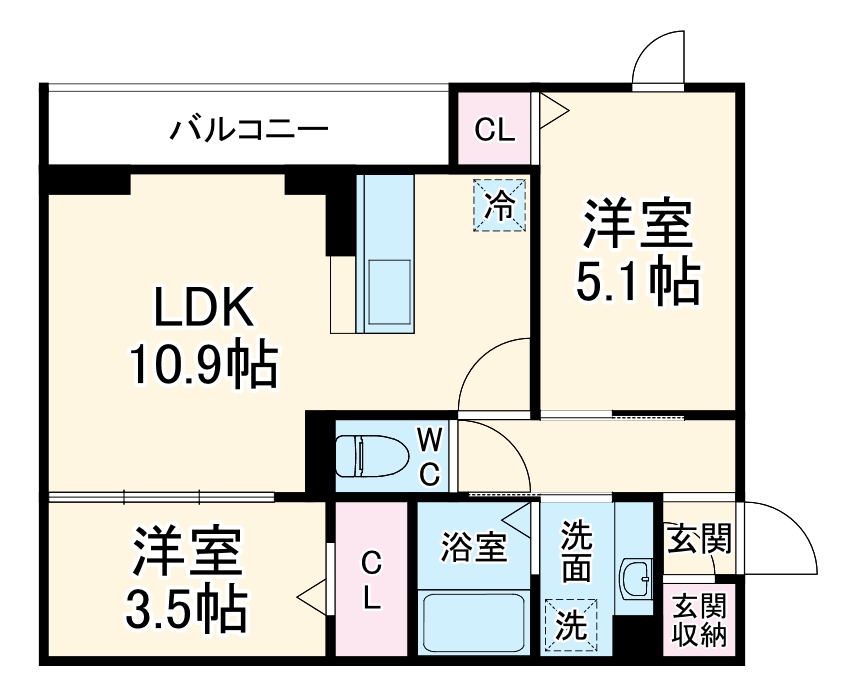 Noble villa草加西町Bの間取り
