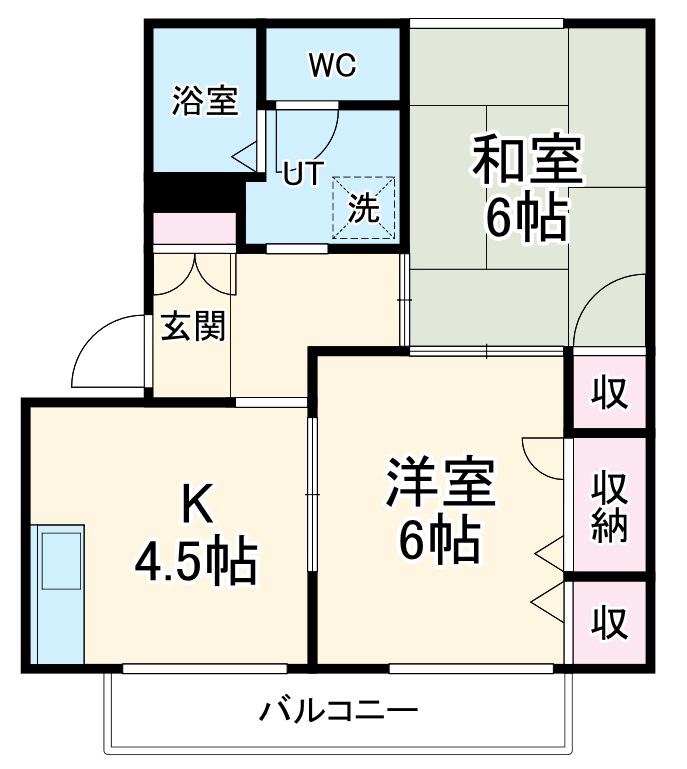 エイト曙B棟の間取り