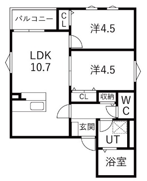 DEVELD城東町EASTの間取り
