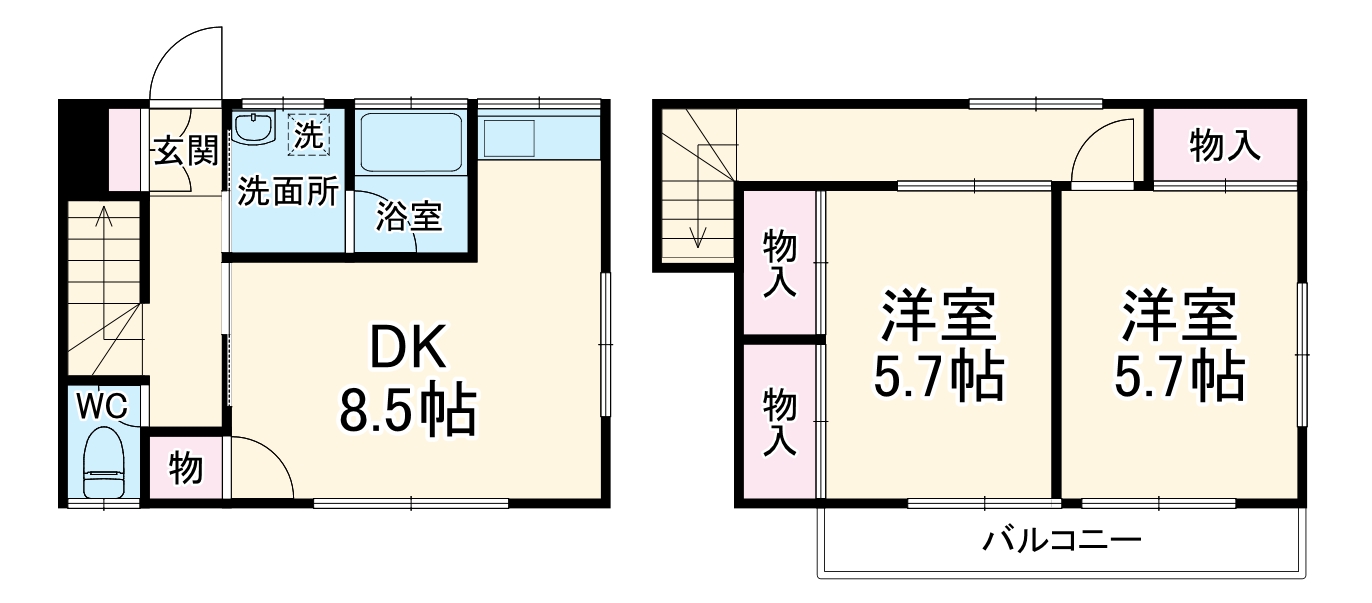 栗原ハイツ第1の間取り
