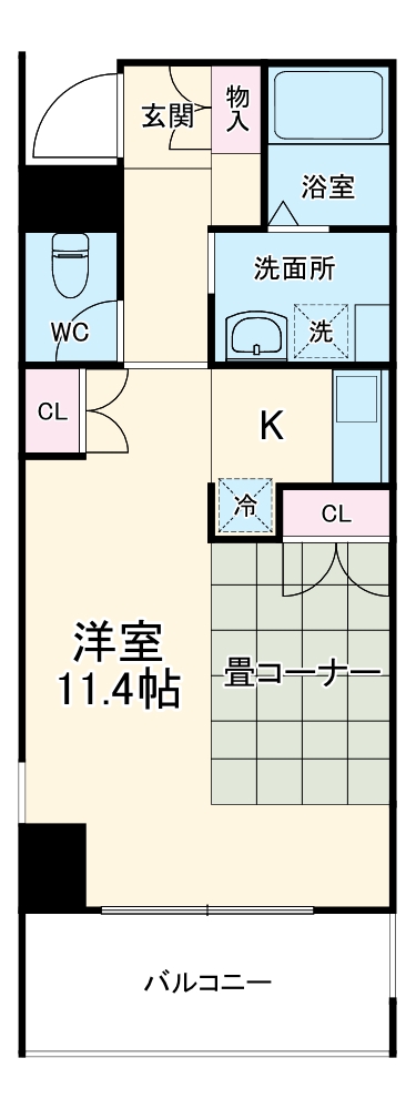 千代田の完工年月（2000年3月）築の賃貸マンションの間取り