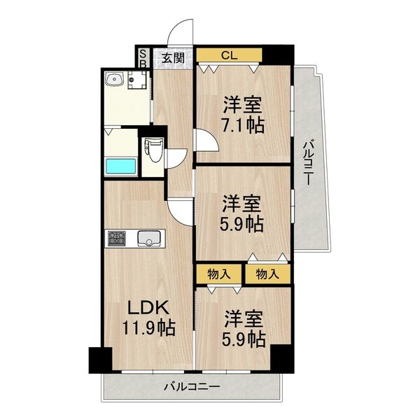 2/30 間取