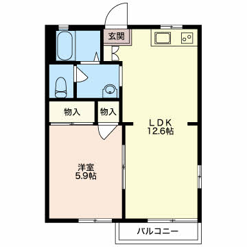 ハイツナガツカBの間取り