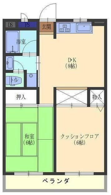 ハイツマドレ2秋初月の間取り