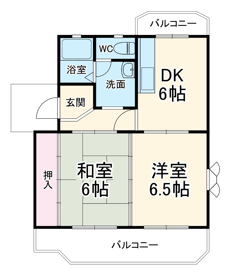 KDハイツⅡの間取り