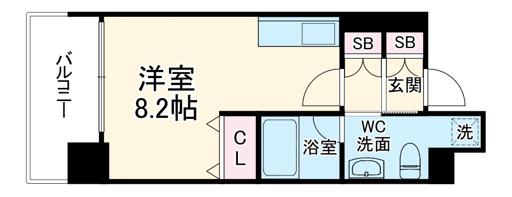 KDXレジデンス本町橋の間取り