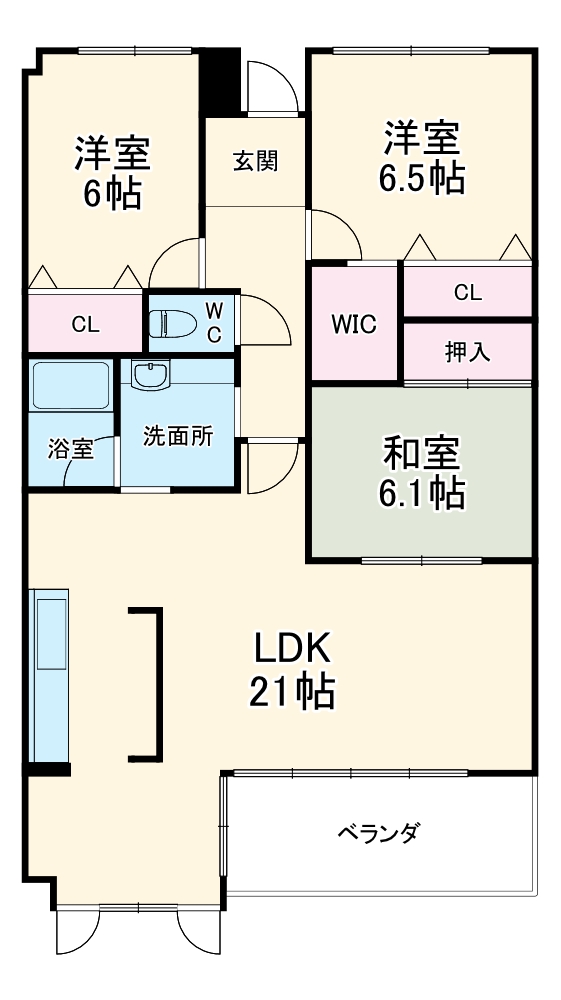 マンサール白山の間取り