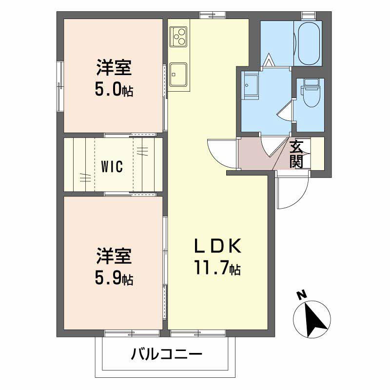 ひまわりAの間取り