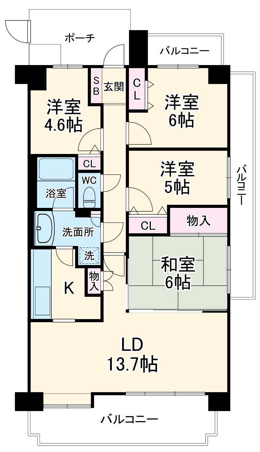 ルネ朝霞台グランアベニューの間取り