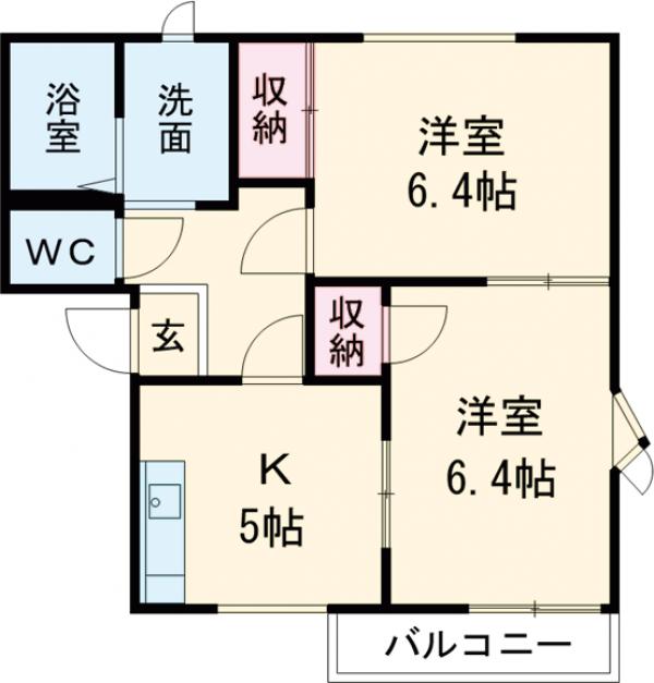 チェリー片柳Ａの間取り