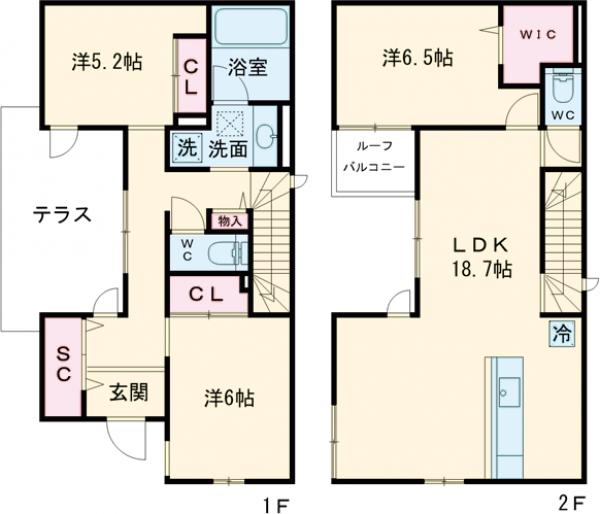 UTENA TERRACEの間取り