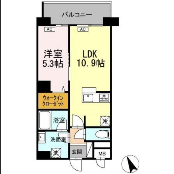 グランシード本八幡の間取り