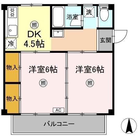 萩原コーポの間取り