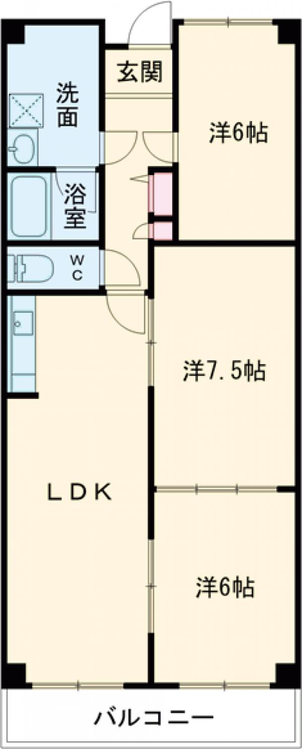 岸和田コーポラス弐号館の間取り