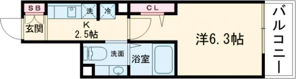 ウェルスクエア経堂SOUTHの間取り