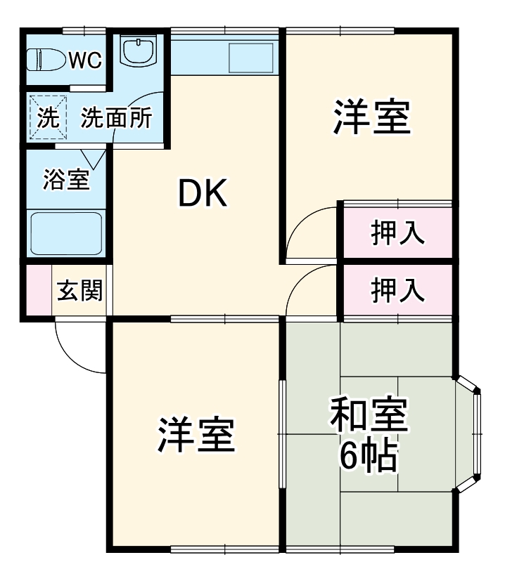 日吉倉ハイツの間取り