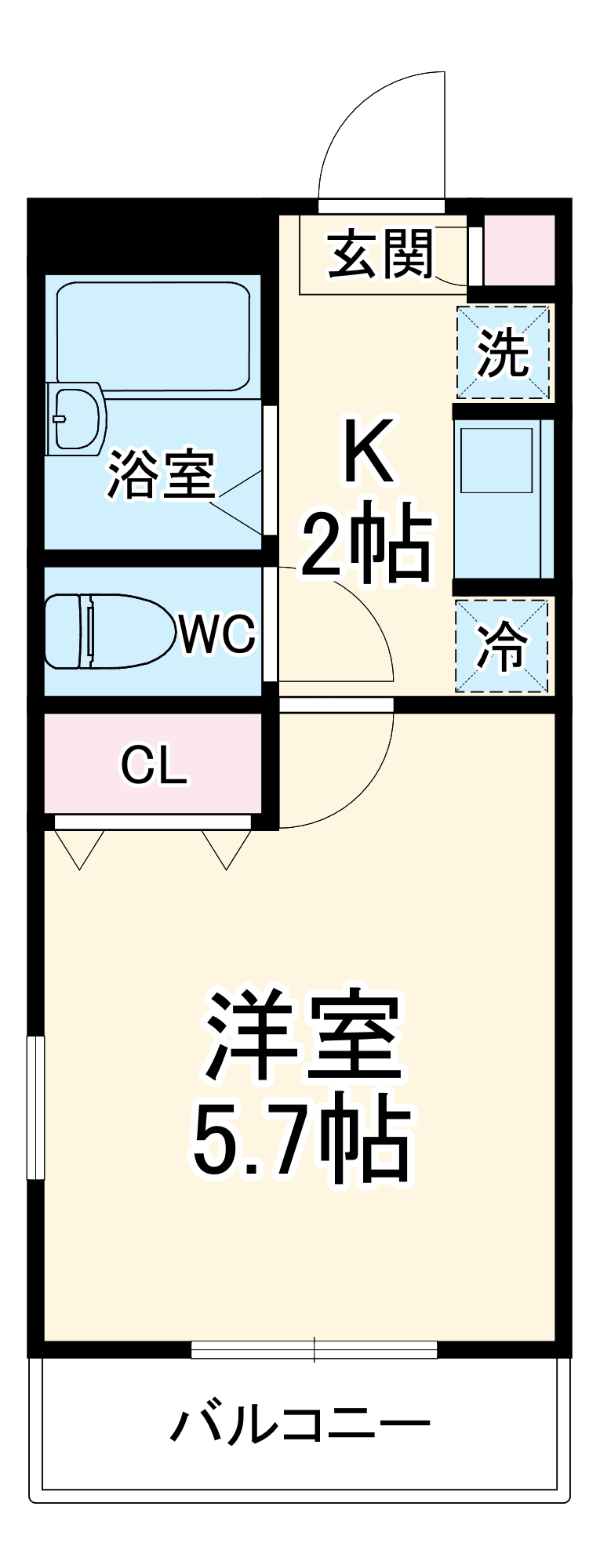 メローフラッツ湘南の間取り