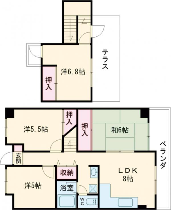 エクセレンス飛鳥の間取り