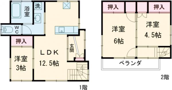 野木町戸建の間取り