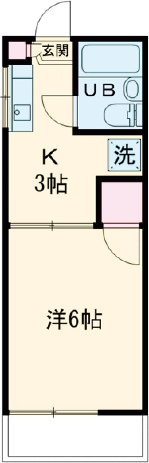 下目黒の完工年月(1983年9月)築の賃貸マンションの間取り