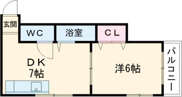 第十一末廣コーポの間取り