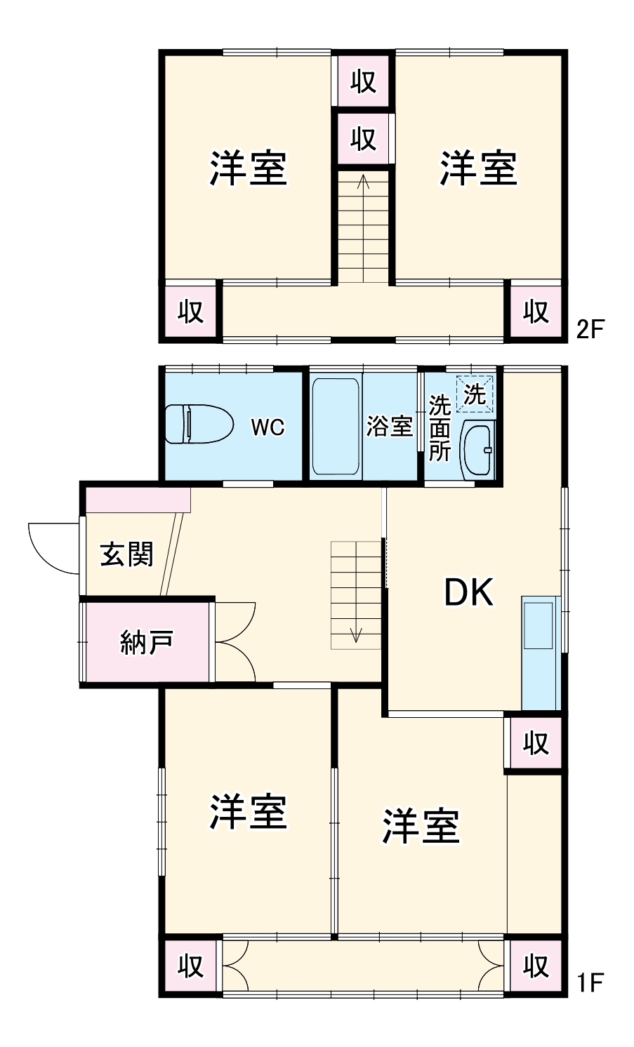 大平町出口一戸建の間取り