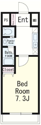 フレア堀江の間取り