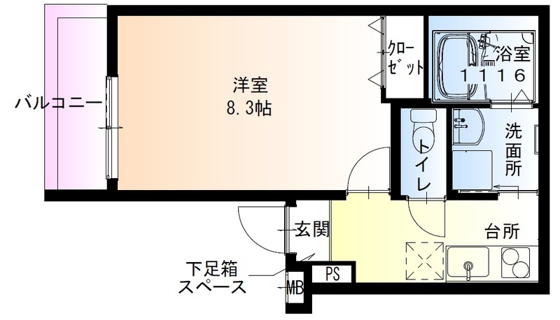 フジパレス池田天神EASTの間取り